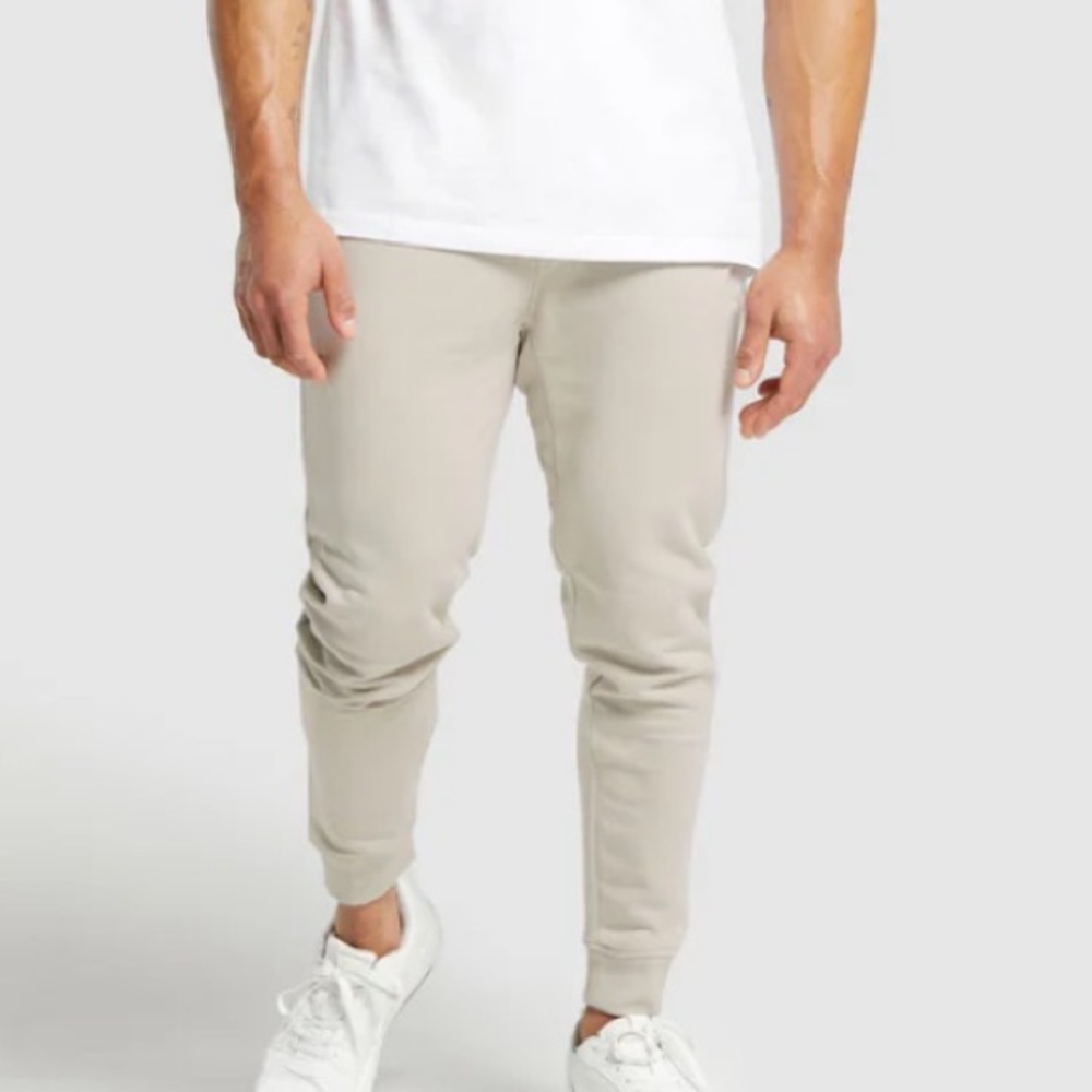 NWT Guess Emery Ung Fleece Comfort Jogger Men In Light Tan Size L